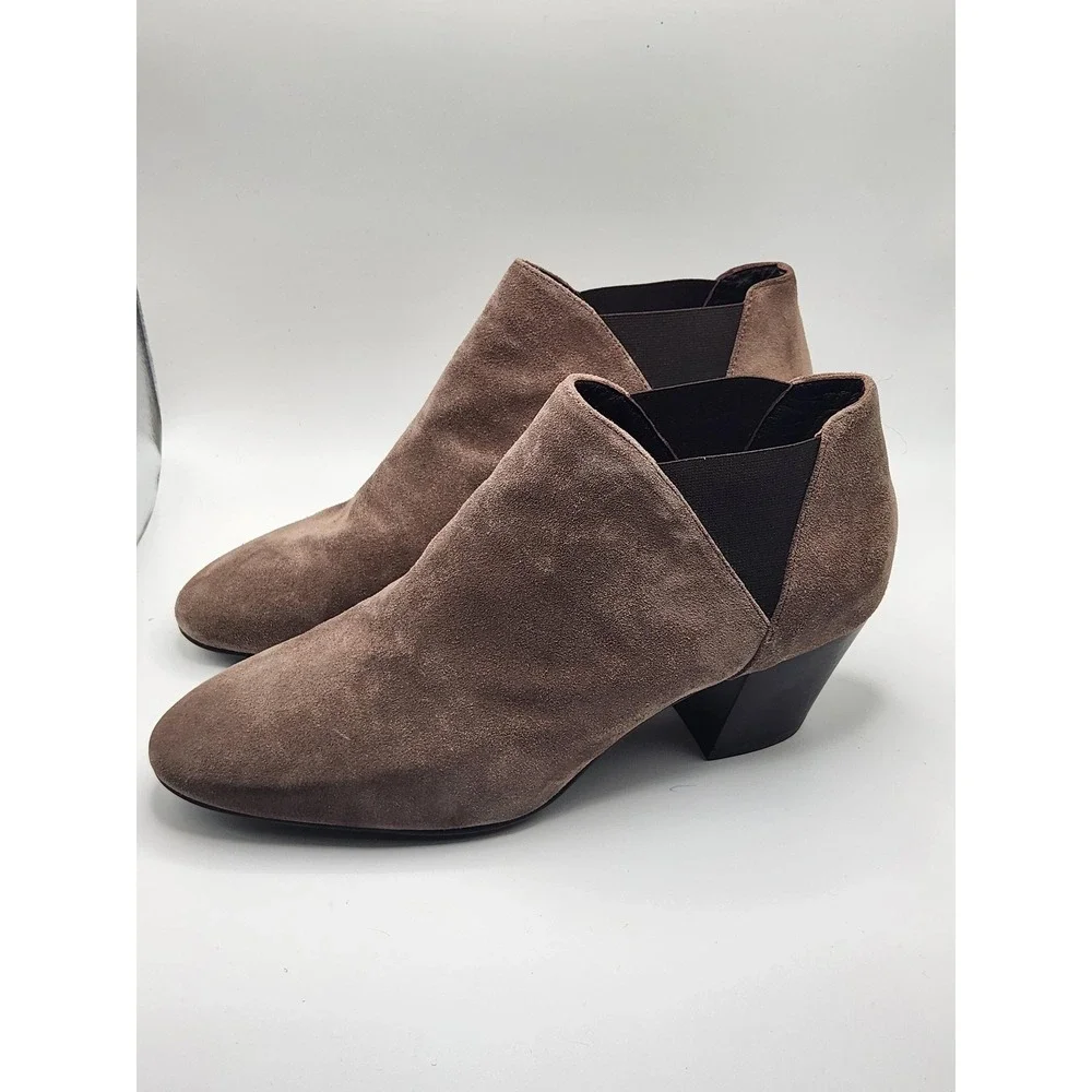 Aquatalia‎ Boots Womens Size 8.5 Fleurette Weatherproof Suede Made In Italy $375